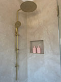 Pacifica Round Multifunction Combo Shower rail - Brushed Gold