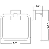 Square Towel Ring - Chrome