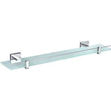 Square Glass Shelf - Chrome