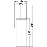 Square Toilet Brush Holder- Chrome