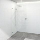 900/1000/1100x2100mm Frameless EDGE CURVED Shower Screen Single Door Fixed Panel 10mm Glass Variant Colour Brackets