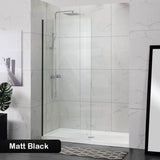 900/1000/1200x2000mm Frameless Shower Screen Single Door Fixed Panel 10mm Glass Variant Colour Channel