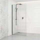 900/1000/1200x2000mm Frameless Shower Screen Single Door Fixed Panel 10mm Glass Variant Colour Channel