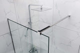 900/1000/1200x2000mm Frameless Shower Screen Single Door Fixed Panel 10mm Glass Variant Colour Channel