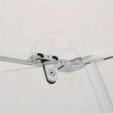 900/1000mm Diamond Shape Shower Screen Pivot Door Chrome Semi-frameless 6mm Glass 1900mm Height