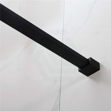 900-1000x2000mm Black Fully Framed Shower Screen Grid Lattice Single Door Fixed Panel Walk-in 6mm Tempered Small Glass