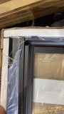 900/1000x2000mm Wall to Wall Black Framed Shower Screen Pivot Grid Door 6mm Glass