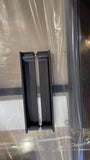 900/1000x2000mm Wall to Wall Black Framed Shower Screen Pivot Grid Door 6mm Glass