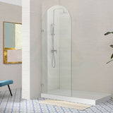 900/1000x2200mm Arch Frameless Shower Screen Fixed Panel Tempered Glass Variant Colour
