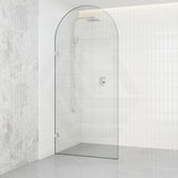 900/1000x2200mm Arch Frameless Shower Screen Fixed Panel Tempered Glass Variant Colour