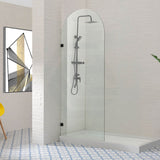 900/1000x2200mm Arch Frameless Shower Screen Fixed Panel Tempered Glass Variant Colour