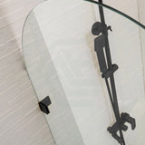 900/1000x2200mm Arch Frameless Shower Screen Fixed Panel Tempered Glass Variant Colour