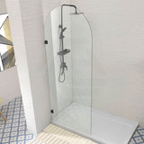 900/1000x2200mm Arch Frameless Shower Screen Fixed Panel Tempered Glass Variant Colour
