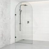 900/1000x2200mm Arch Frameless Shower Screen Fixed Panel Tempered Glass Variant Colour