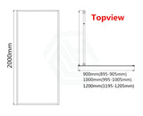 900-1200x2000mm Framed Walk-in Shower Screen Single Door Panel 6mm Thickness Glass Variant Colour Available