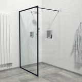 900-1200x2000mm Framed Walk-in Shower Screen Single Door Panel 6mm Thickness Glass Variant Colour Available