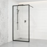 900-1200x2000mm Framed Walk-in Shower Screen Single Door Panel 6mm Thickness Glass Variant Colour Available
