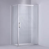 920-1750x2000mm L Shape Shower Screen Sliding Door Chrome Semi-frameless 6mm Glass with Return Panel