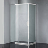 920-1750x2000mm L Shape Shower Screen Sliding Door Chrome Semi-frameless 6mm Glass with Return Panel