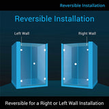 940-1910mm Frameless Wall to Wall Shower Screen Door Hung with Fix Panel in Variant Colour Fittings 10mm Glass