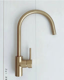 Hamilton Gooseneck Kitchen Sink Mixer - Brushed Gold