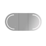 Athena 1200mm LED Oval Wall-Hung Shaving Cabinet