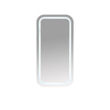 Athena 450 x 900mm LED Square Wall-Hung Shaving Cabinet - Single Door
