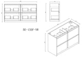 Bella 1500mm Freestanding Cabinet - Notaio Walnut