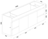 BIANCA 1500mm PVC Wall-Hung Vanity