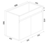 BIANCA 600mm PVC Wall-Hung Vanity