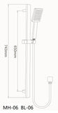 Coomera Shower Rail - Gunmetal