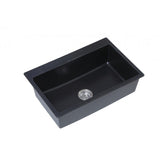 Pyragranite Kitchen Sink Single Bowl 750mm - Matt Black