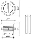 BTW Round Cistern Button – Black