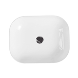 Chur 43 Counter-top Round-edged Square Basin - Black & White