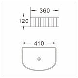Cora 40 Counter-Top Fluted Arch Basin - Gloss White