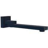 Square Swivel Bath Spout - Matt Black