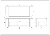 Elva 1200mm Wall-Hung Cabinet - Natural Oak