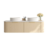 Elva 1500mm Wall-Hung Cabinet - Natural Oak