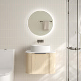 Elva 600mm Wall-Hung Cabinet - Natural Oak