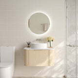 Elva 750mm Wall-Hung Cabinet - Natural Oak
