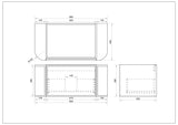 Elva 900mm Wall-Hung Cabinet - Natural Oak