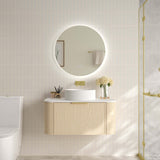 Elva 900mm Wall-Hung Cabinet - Natural Oak