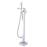 Eva Free Standing Floor Mixer Bath Spout & Hand Held Shower Combo - Chrome
