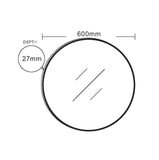 Aluminum Framed 600mm Round Mirror - Brushed Gold