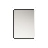 Aluminum Framed 900mm Rectangular Mirror - Matt Black