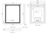Freya 600×750mm LED Rectangular Mirror