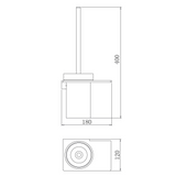 FLAT Series Toilet Brush Holder – Matt Black