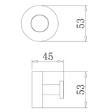Globe Series Double Robe Hook - Matt Chrome