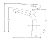 Solange Basin Mixer - Gunmetal