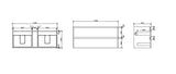 HERA 1200mm Wall-Hung Vanity - Elegant Oak